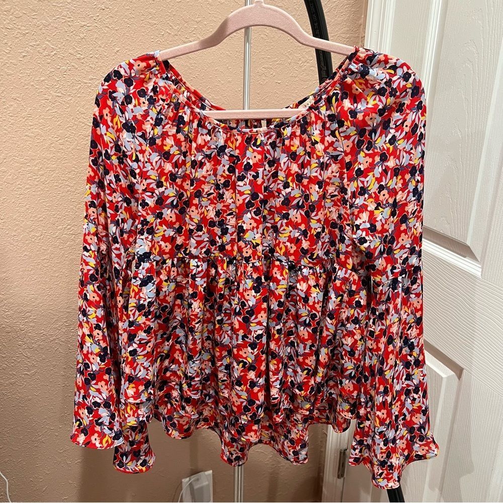 Copper Key Floral Blouse
